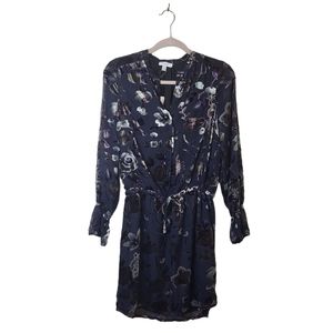 Carolina Belle Gray Velvet Floral Mini Dress Size 4